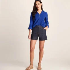 Cruise Womens Long Sleeve 100% Cotton Shirt - Ultramarine Blue
