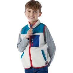 Damara Kids Shaun the Sheep Sherpa Gilet - Woolly/Ocean Blue
