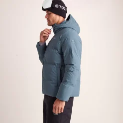 Davos Mens Shower Resistant Insulated Ski Jacket - Fjord Blue