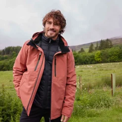 Denton Mens 3-in-1 Waterproof Jacket - Clay