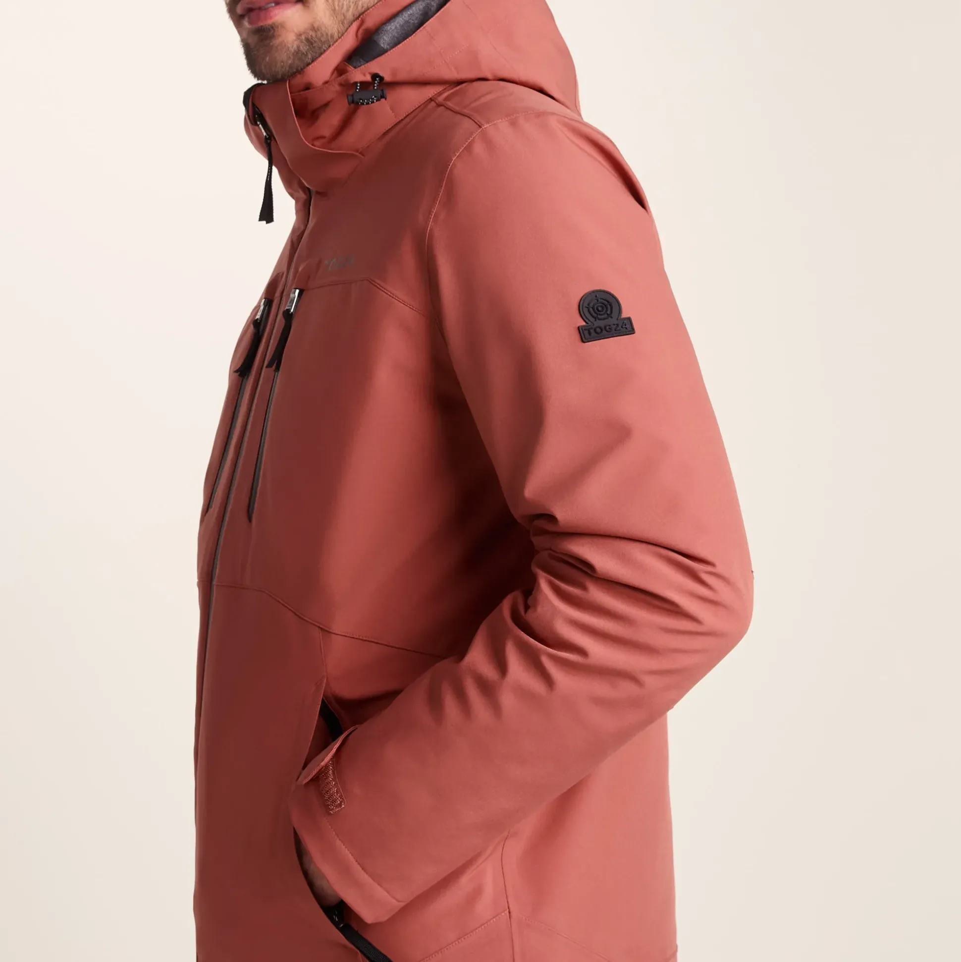Denton Mens 3-in-1 Waterproof Jacket - Clay