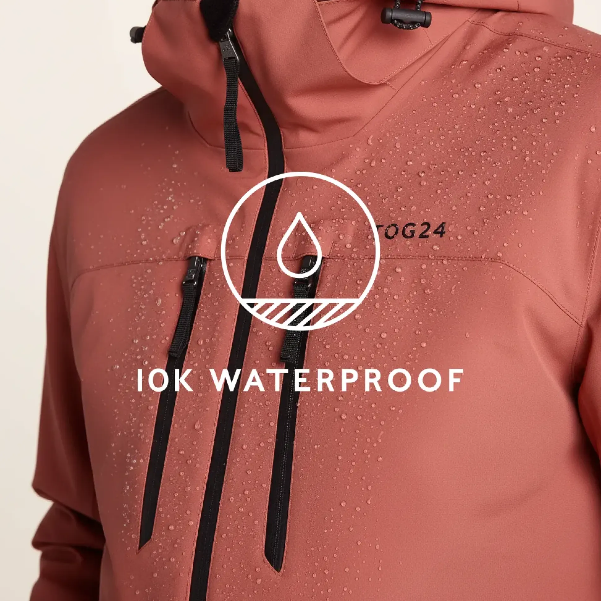 Denton Mens 3-in-1 Waterproof Jacket - Clay
