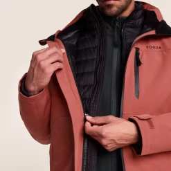 Denton Mens 3-in-1 Waterproof Jacket - Clay