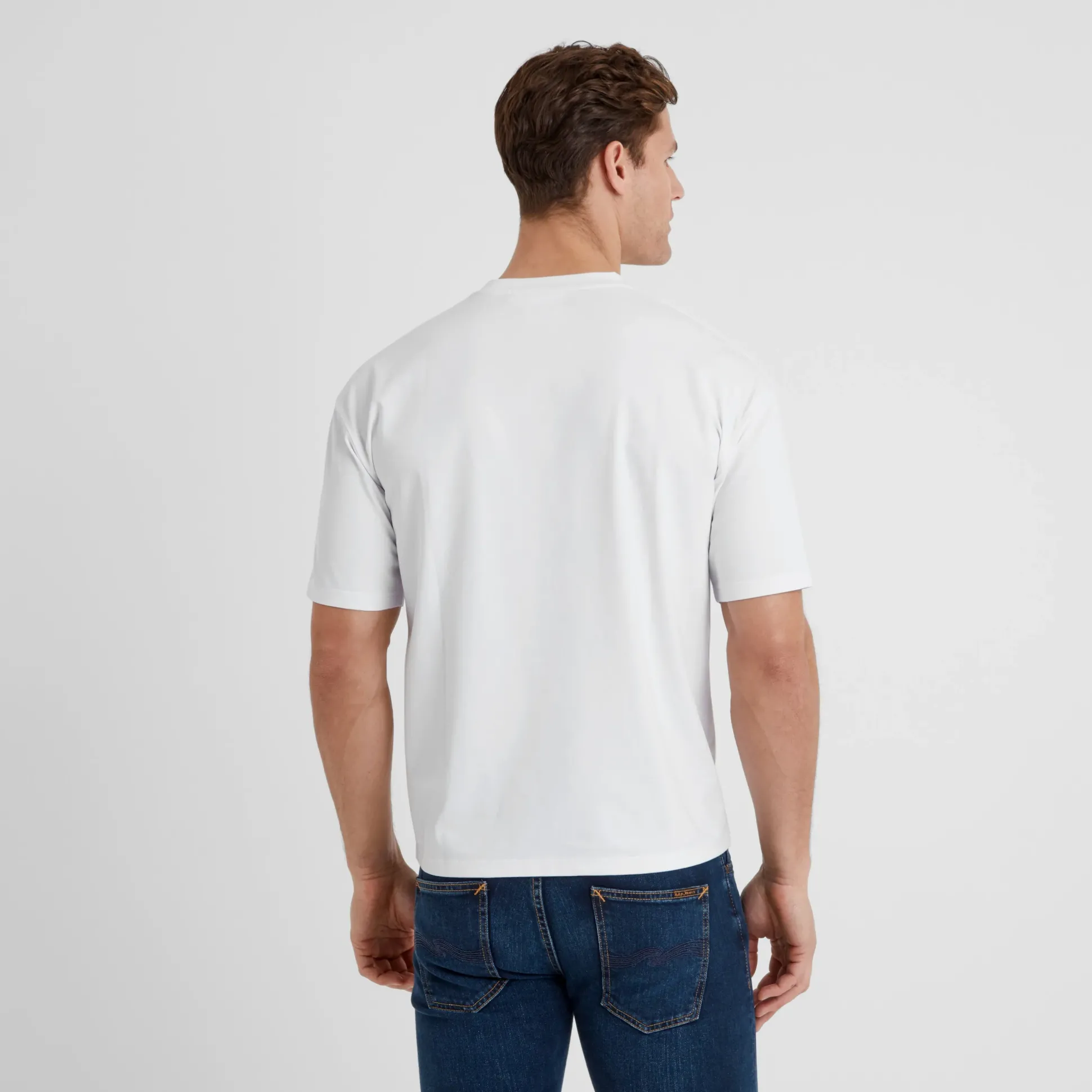 Denva Mens Oversized Premium Heavyweight 100% Cotton Jersey T-Shirt - Optic White