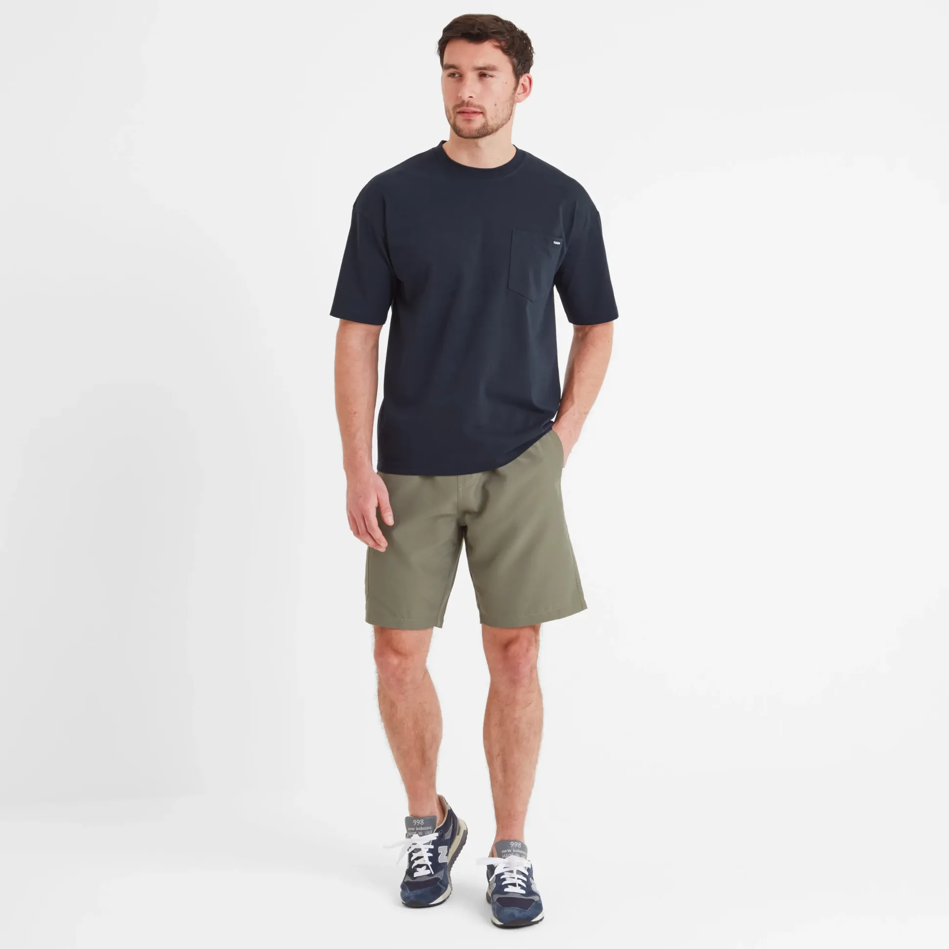 Denva Mens Oversized Premium Heavyweight 100% Cotton Jersey T-Shirt - Dark Indigo