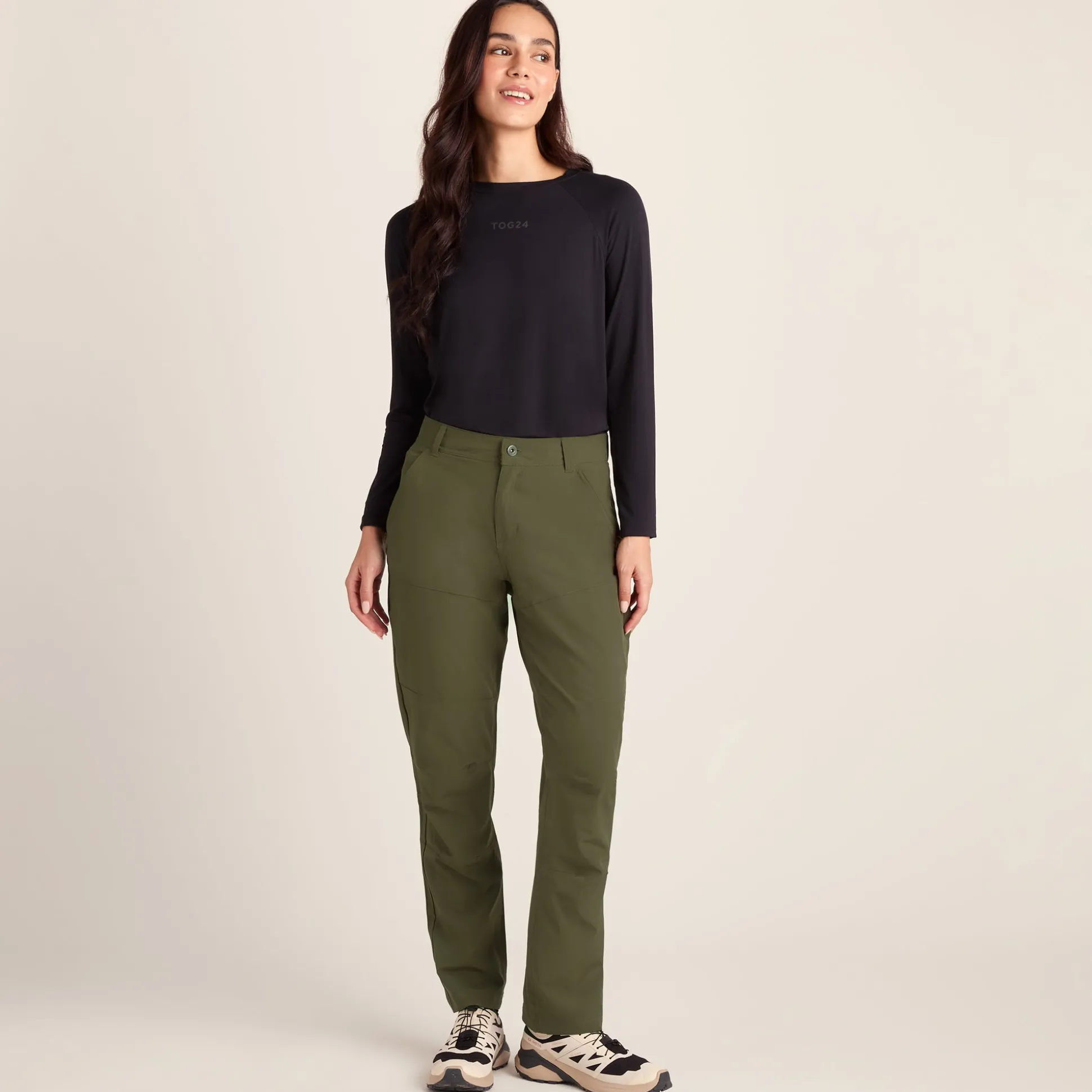 Denver Womens Walking Trousers Short - Khaki