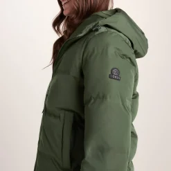 Dina Womens Shower Resistant Insulated Jacket - Dark Green