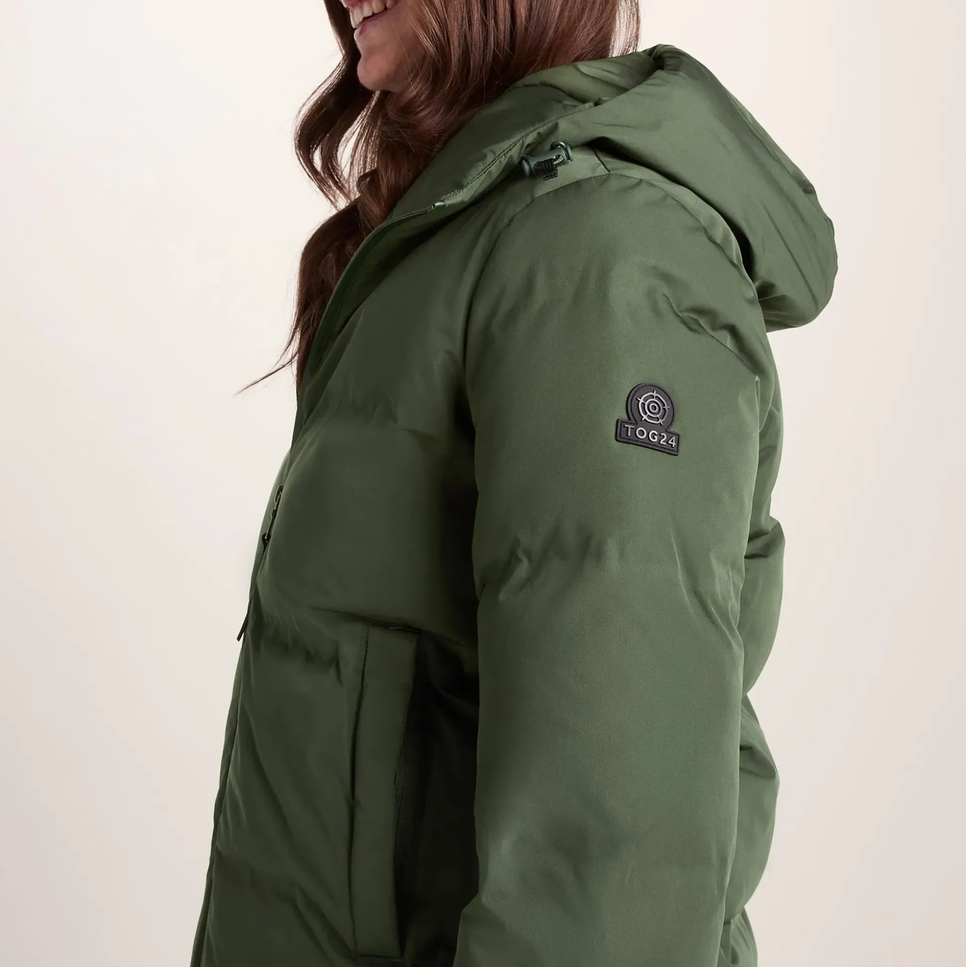Dina Womens Shower Resistant Insulated Jacket - Dark Green