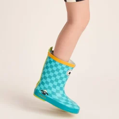 Dorper Kids Shaun the Sheep Wellies - Spearmint/Bubblegum Checkerboard