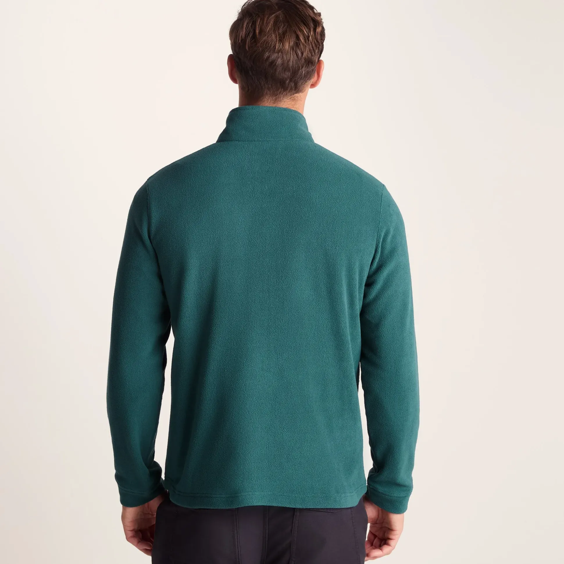 Dowson Mens Relaxed Fit Microfleece Zip Neck - Hydro Blue/Dark Turquoise
