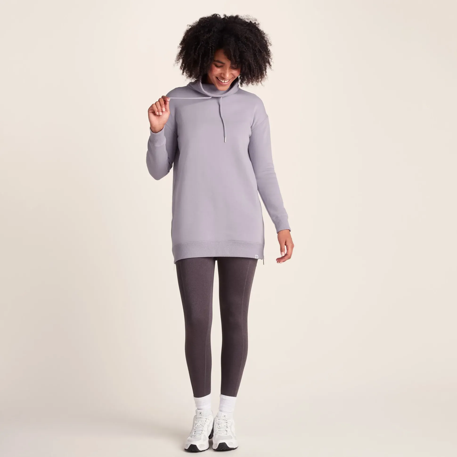 Drakeford Womens Supersoft Longline Sweat - Lavender Grey