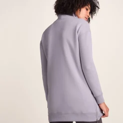 Drakeford Womens Supersoft Longline Sweat - Lavender Grey