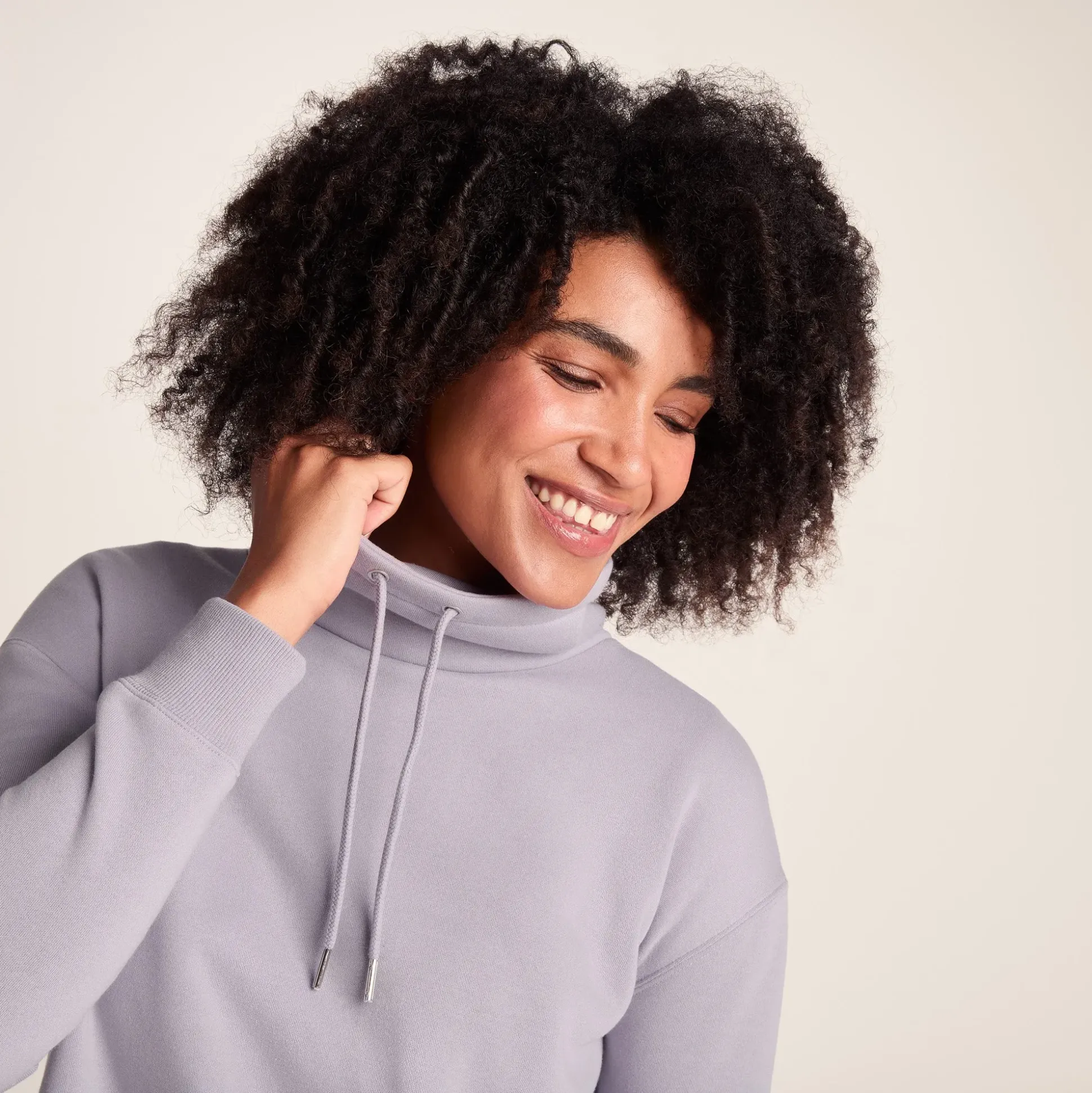 Drakeford Womens Supersoft Longline Sweat - Lavender Grey