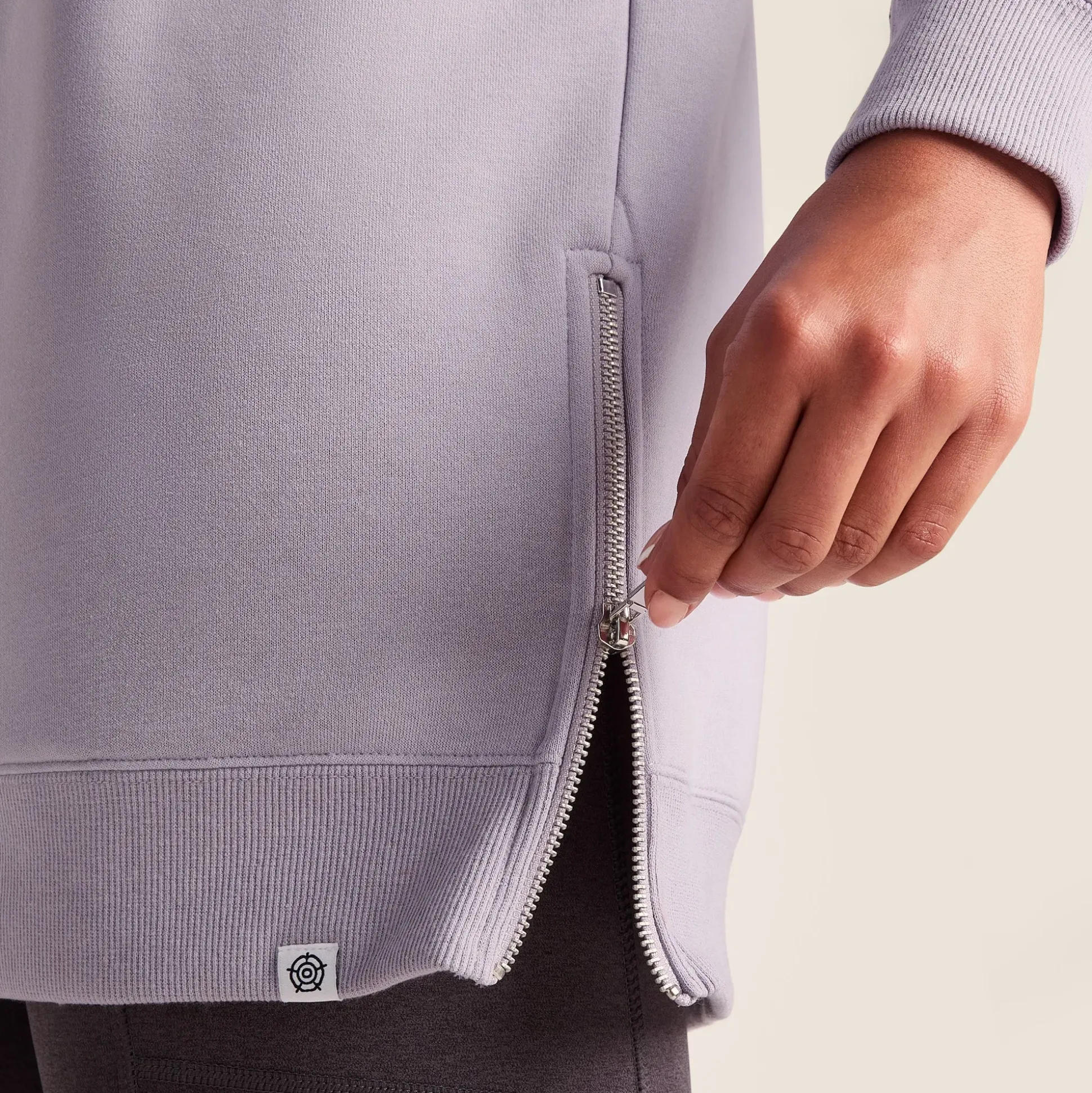 Drakeford Womens Supersoft Longline Sweat - Lavender Grey