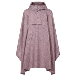 Drench Unisex Waterproof Poncho - Dusky Pink Wiggle Print
