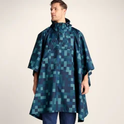 Drench Unisex Waterproof Poncho - Blue Pixel Print
