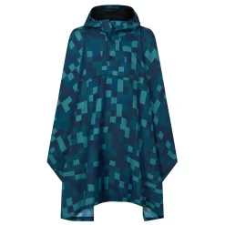 Drench Unisex Waterproof Poncho - Blue Pixel Print