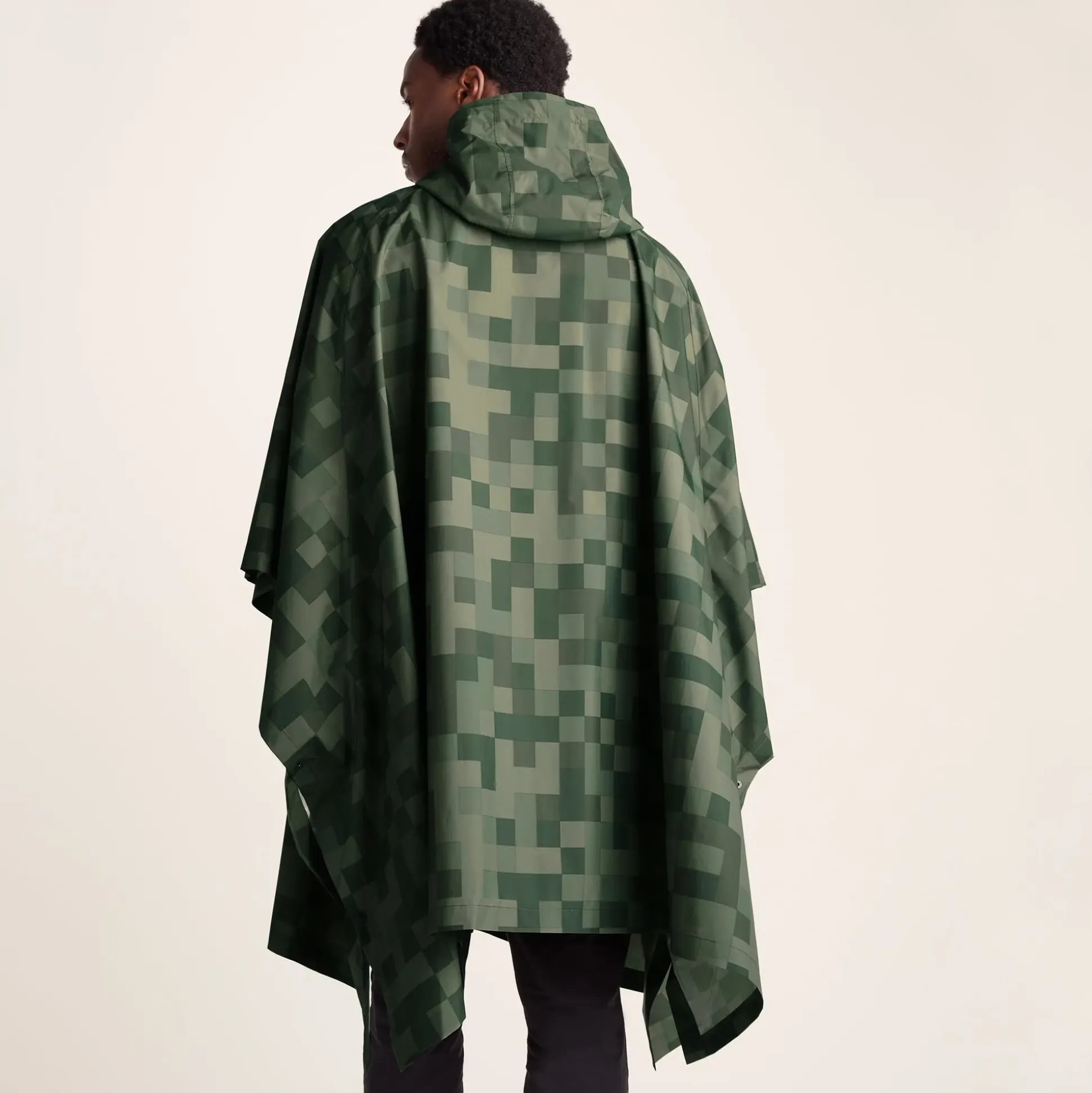 Drench Unisex Waterproof Poncho - Forage Green Pixel Print