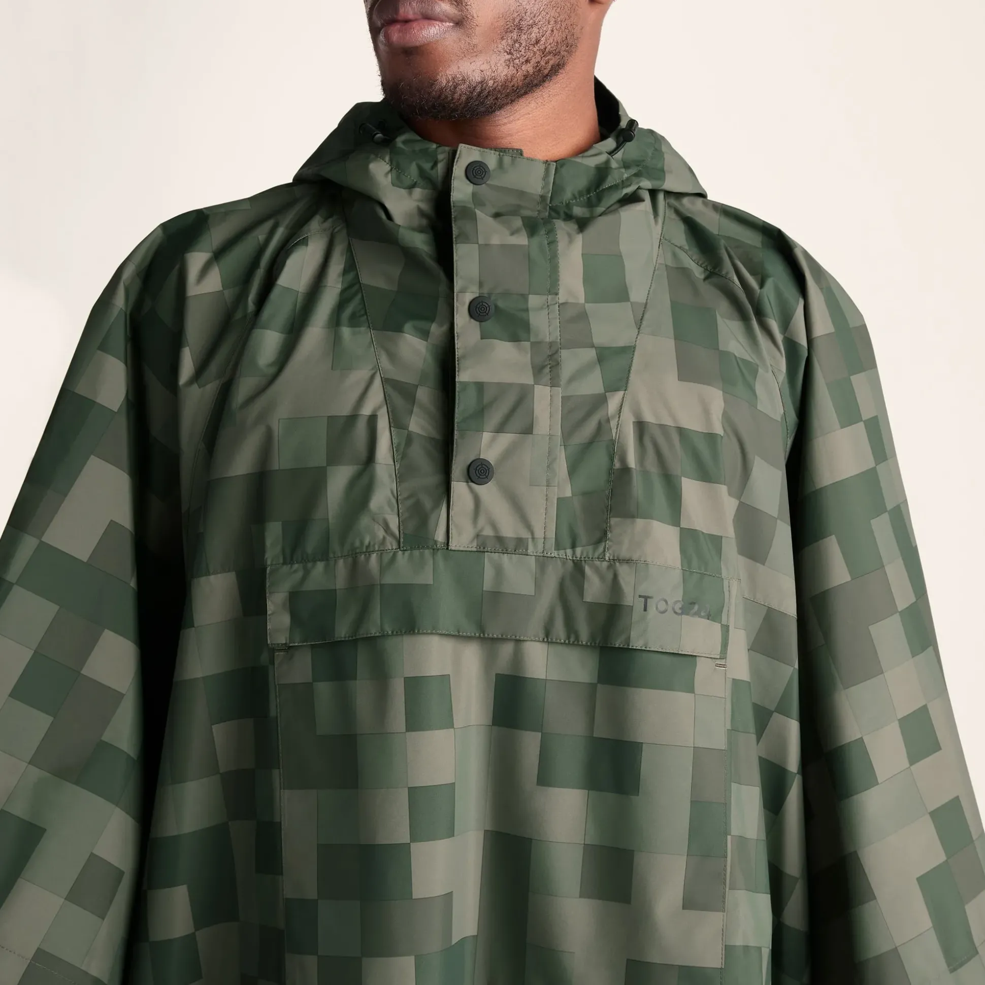 Drench Unisex Waterproof Poncho - Forage Green Pixel Print