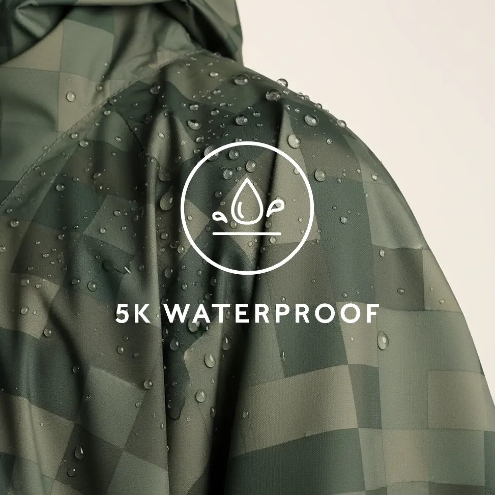 Drench Unisex Waterproof Poncho - Forage Green Pixel Print