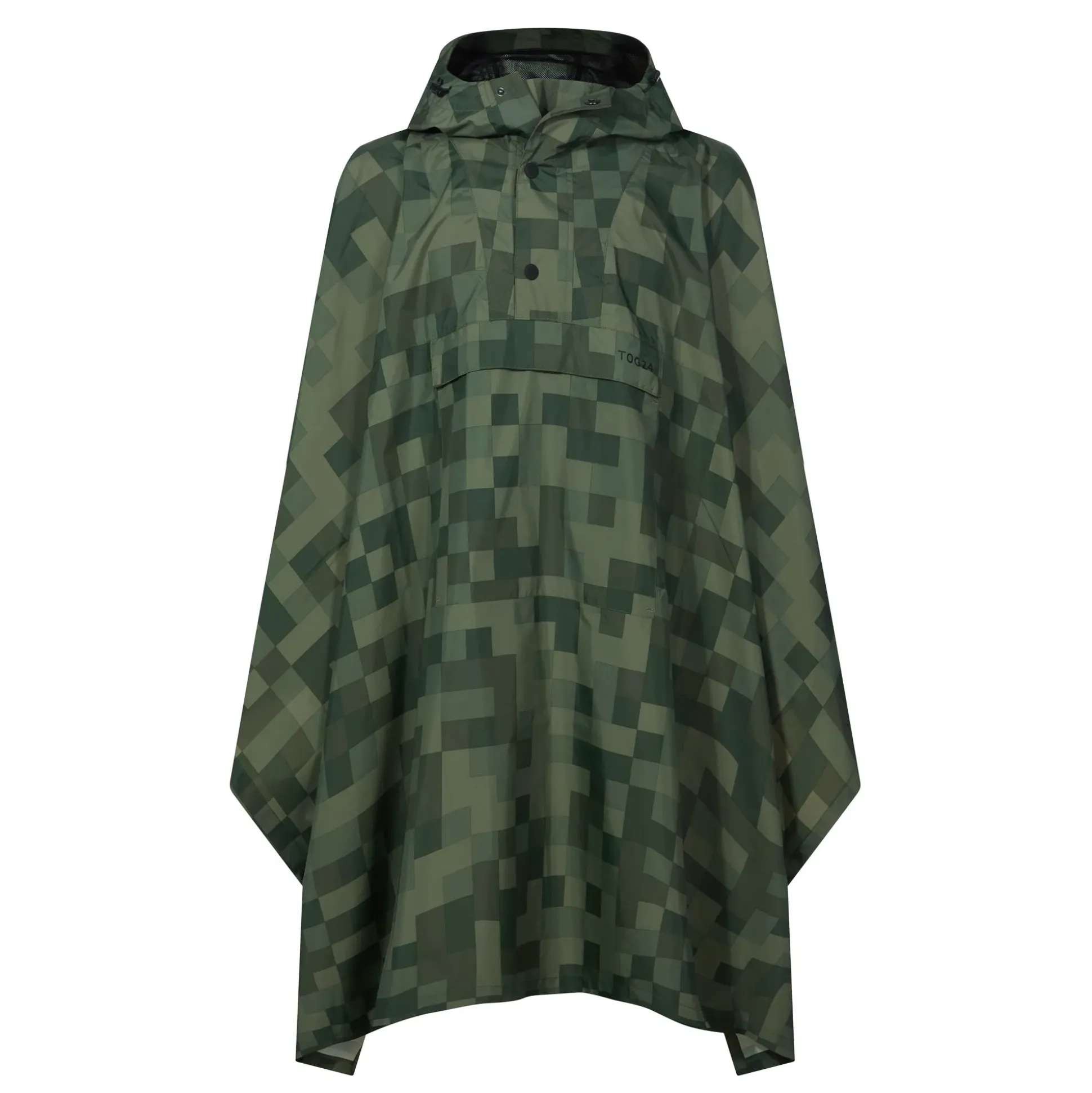 Drench Unisex Waterproof Poncho - Forage Green Pixel Print
