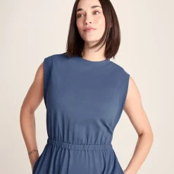 Ebony Womens Supersoft Dress - Smokey Blue