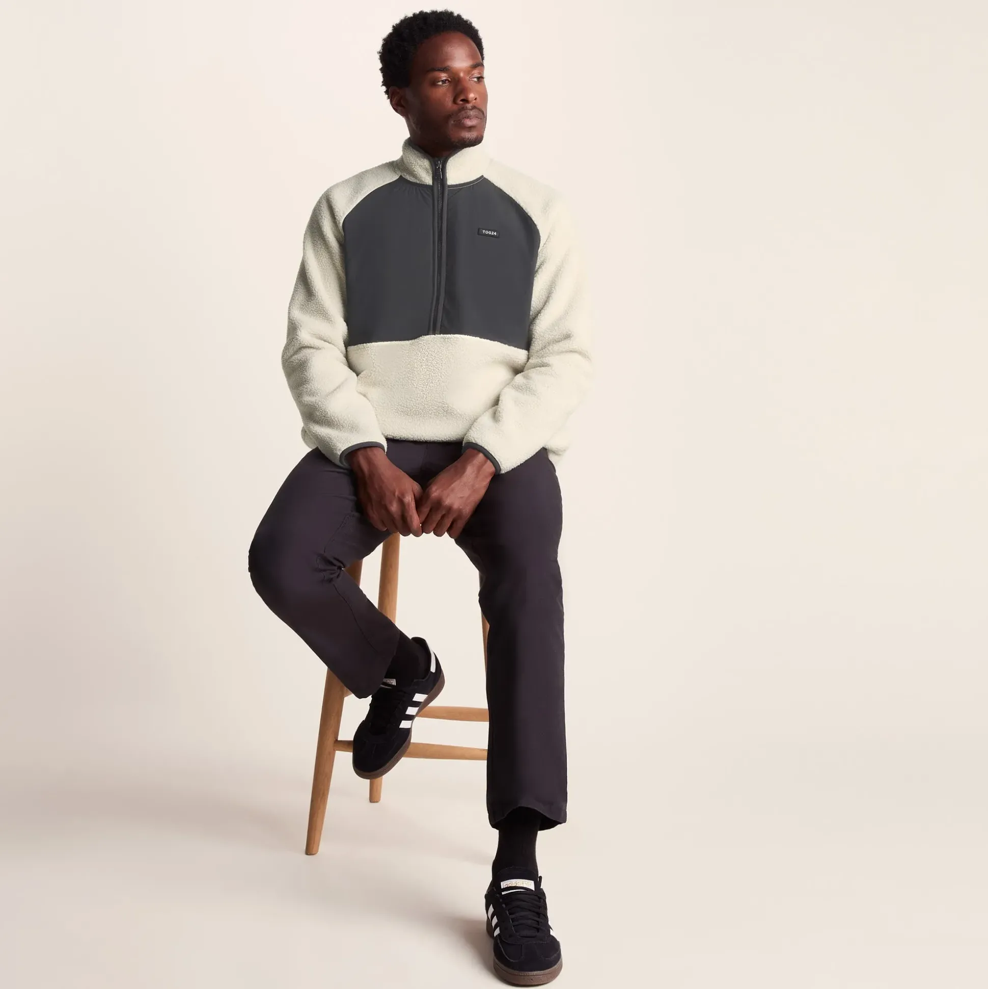 Eldon Mens Sherpa Fleece - Warm Cloud
