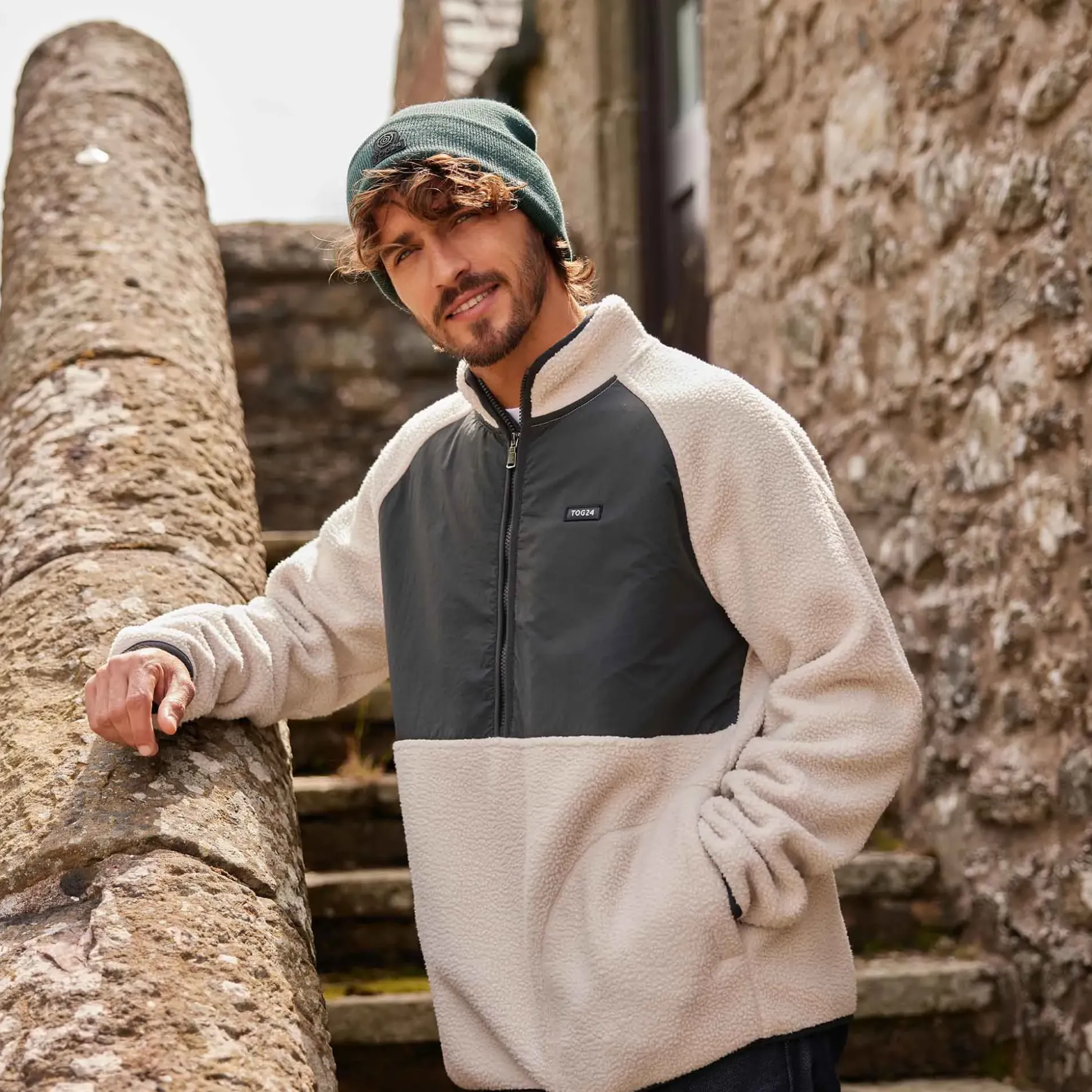 Eldon Mens Sherpa Fleece - Warm Cloud