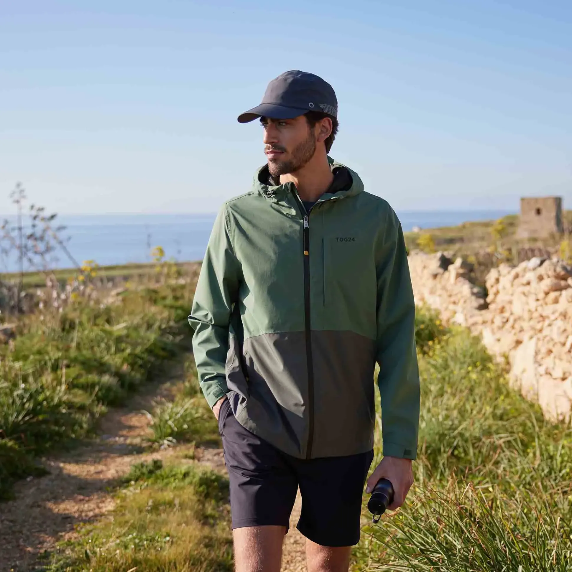 Ellon Mens Waterproof Jacket - Deep Slate/Light Forest