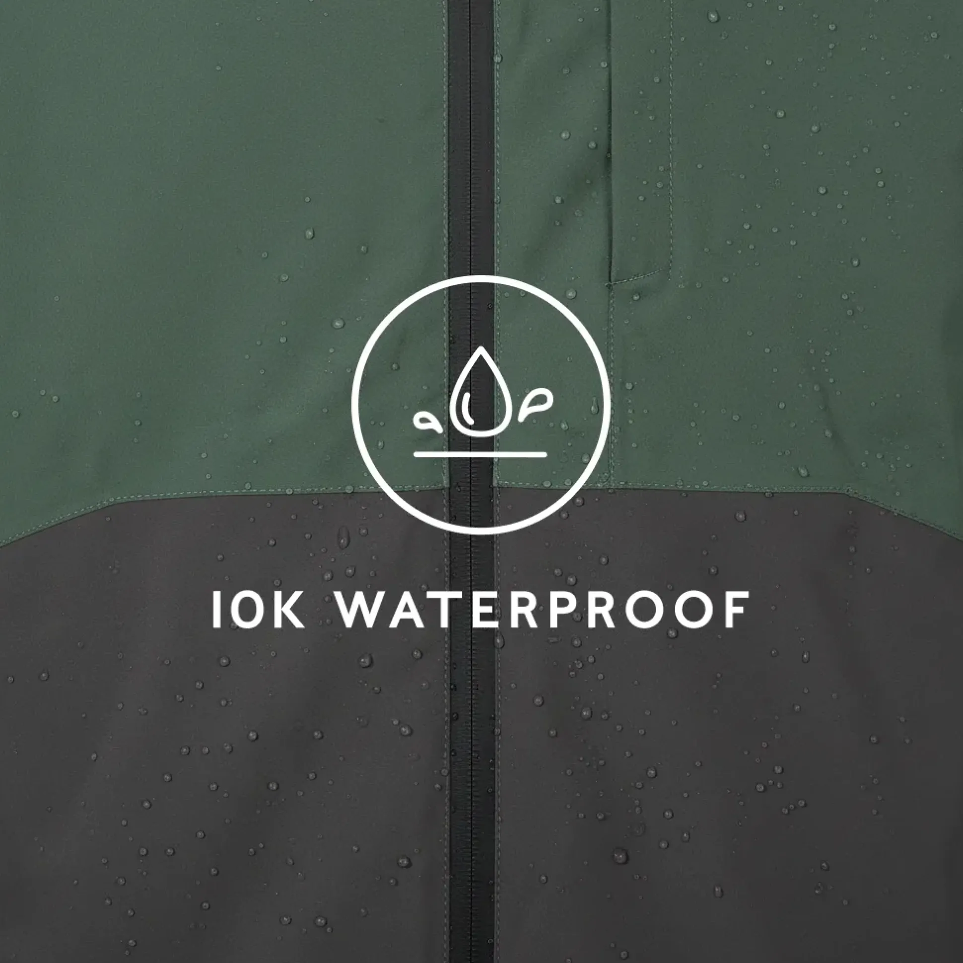 Ellon Mens Waterproof Jacket - Deep Slate/Light Forest