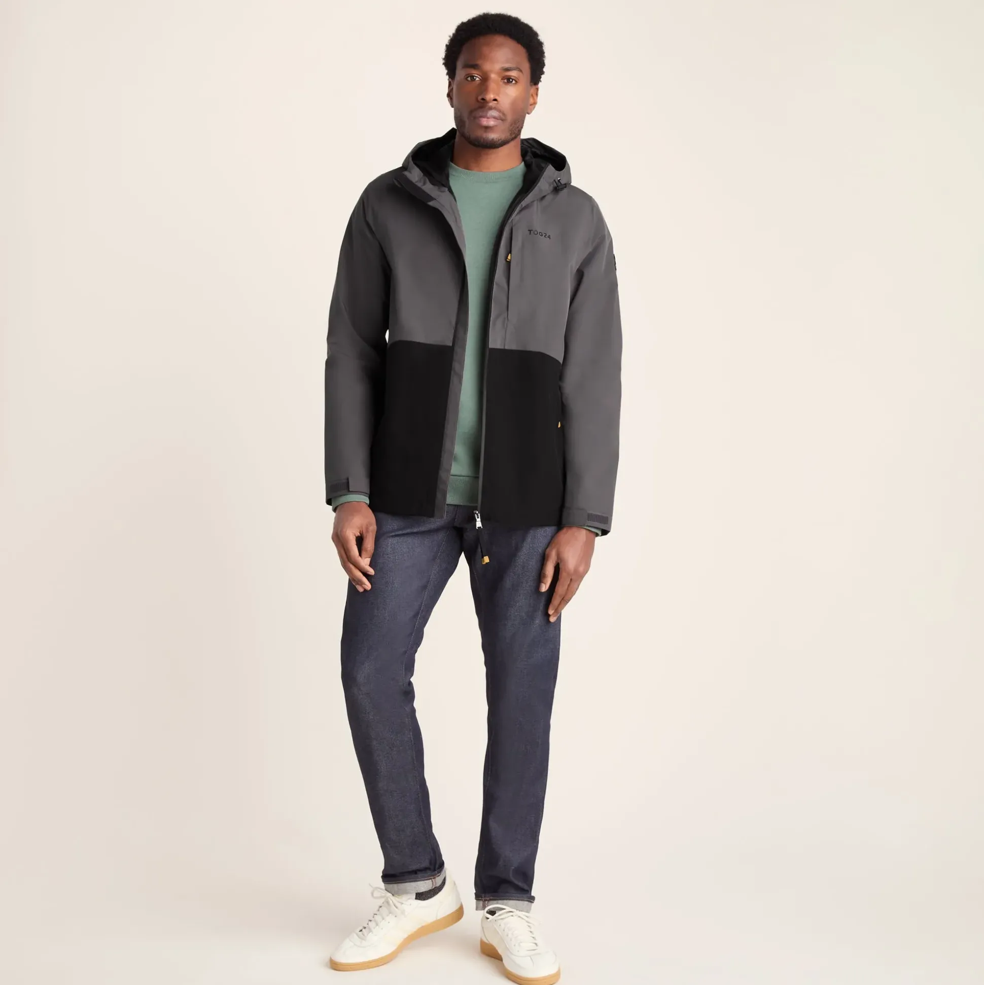 Ellon Mens Waterproof Jacket - Black/Deep Slate