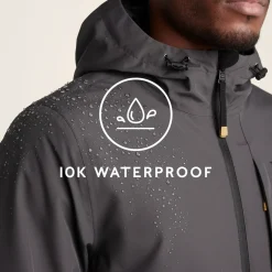 Ellon Mens Waterproof Jacket - Black/Deep Slate
