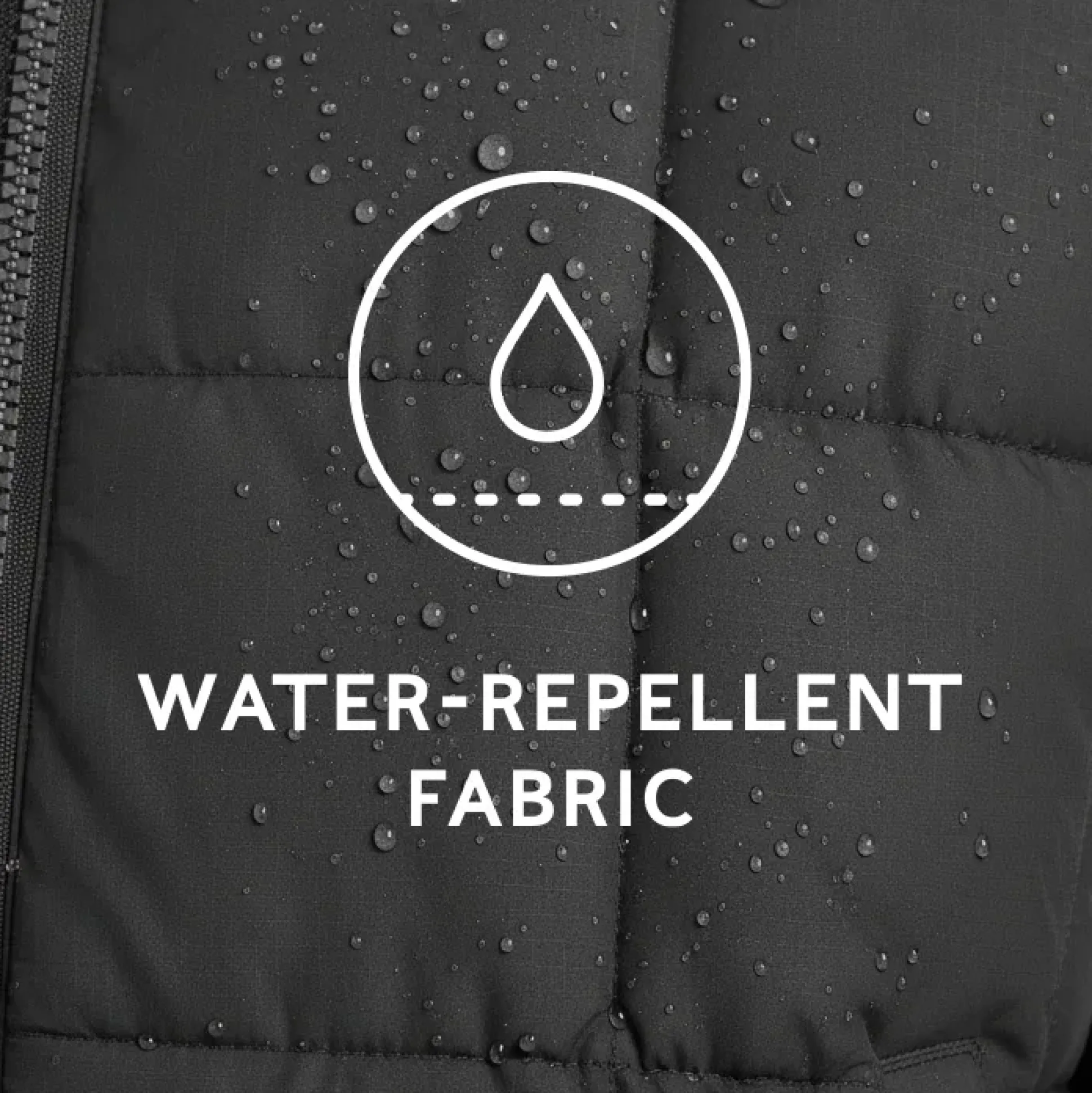 Else Womens Oversized Shower Resistant Heavy Padded Jacket - Black