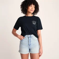 Emerald Isle Womens 100% Cotton Relaxed Fit T-Shirt - Dark Indigo