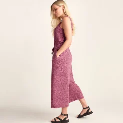 Emmie Womens Supersoft Jumpsuit - Black Raspberry Wiggle Print