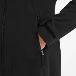 Enya Womens Longline Waterproof Softshell Jacket - Black