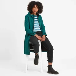Enya Womens Longline Waterproof Softshell Jacket - Deep Teal