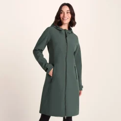 Enya Womens Longline Waterproof Softshell Jacket - Racing Green