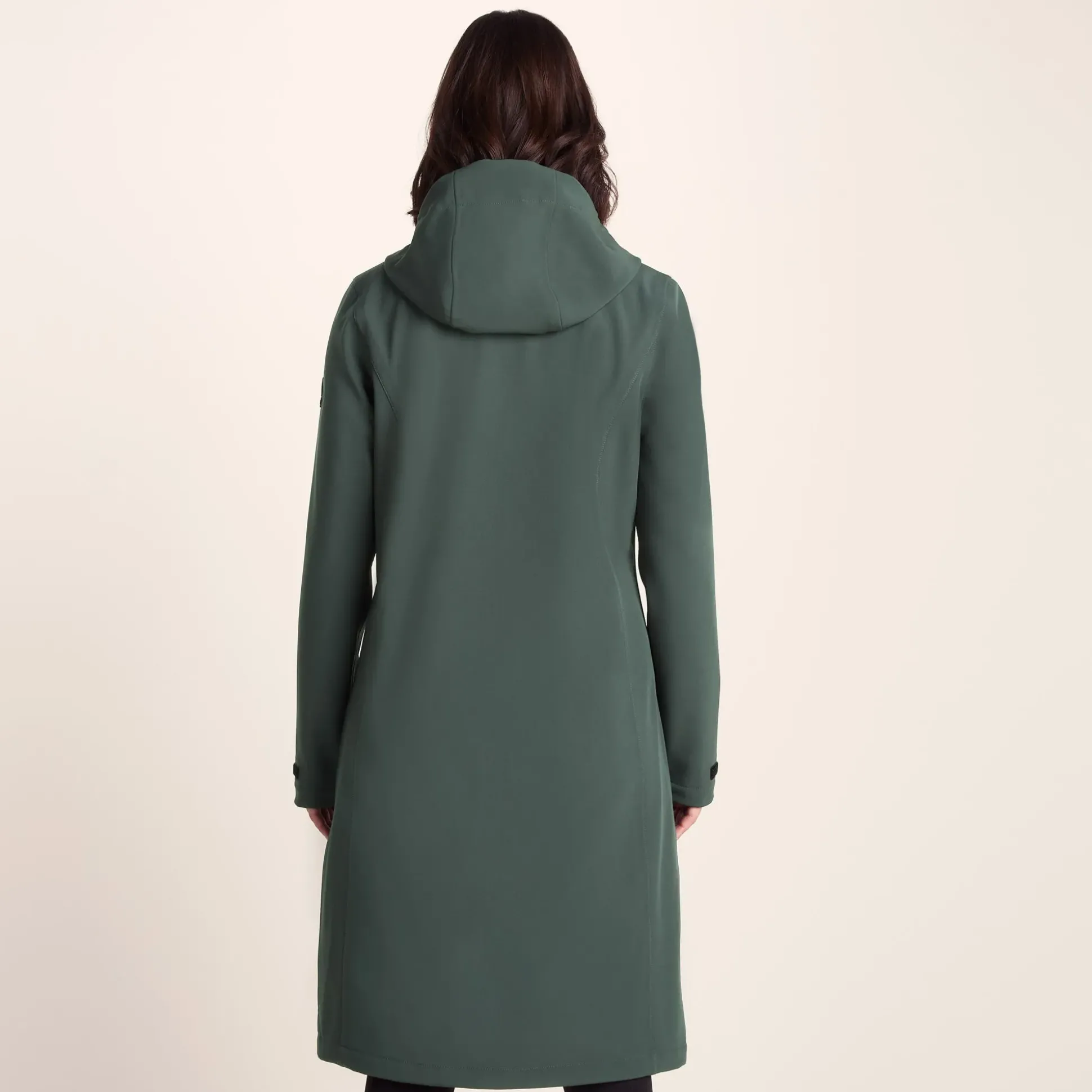 Enya Womens Longline Waterproof Softshell Jacket - Racing Green