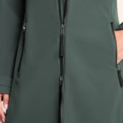 Enya Womens Longline Waterproof Softshell Jacket - Racing Green