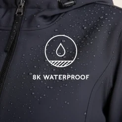 Enya Womens Longline Waterproof Softshell Jacket - Dark Indigo