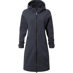Enya Womens Longline Waterproof Softshell Jacket - Dark Indigo