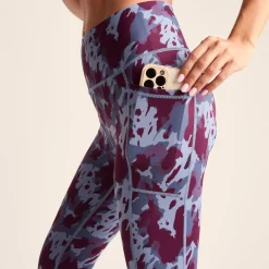 Farby Womens Breathable Performance Leggings - Smokey Blue Print