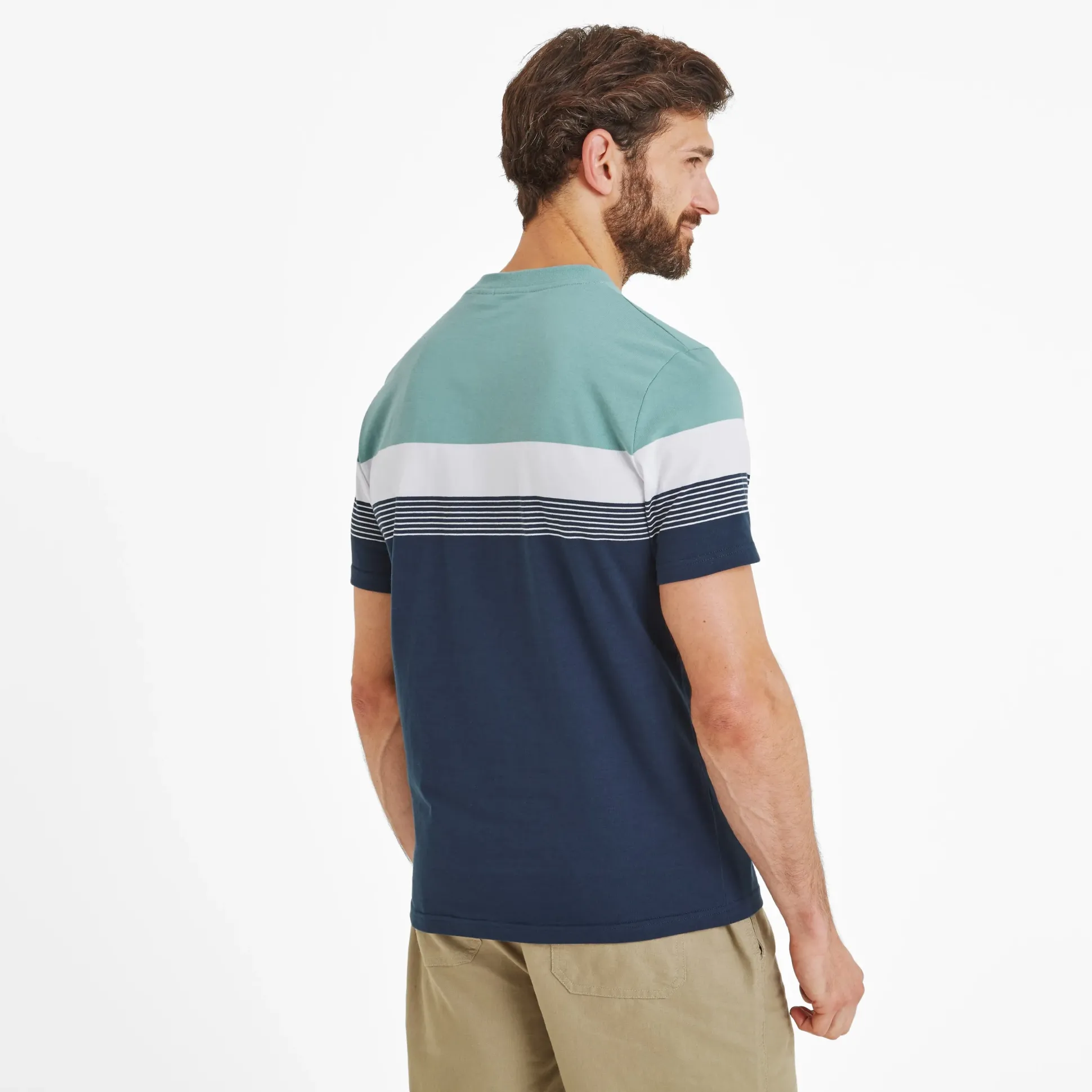Farndon Mens T-Shirt - Light Sky/Inky Blue