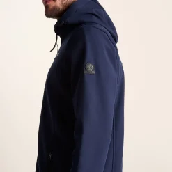 Feizor Mens Shower Resistant Softshell Hooded Jacket - Navy