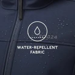Feizor Mens Shower Resistant Softshell Hooded Jacket - Navy