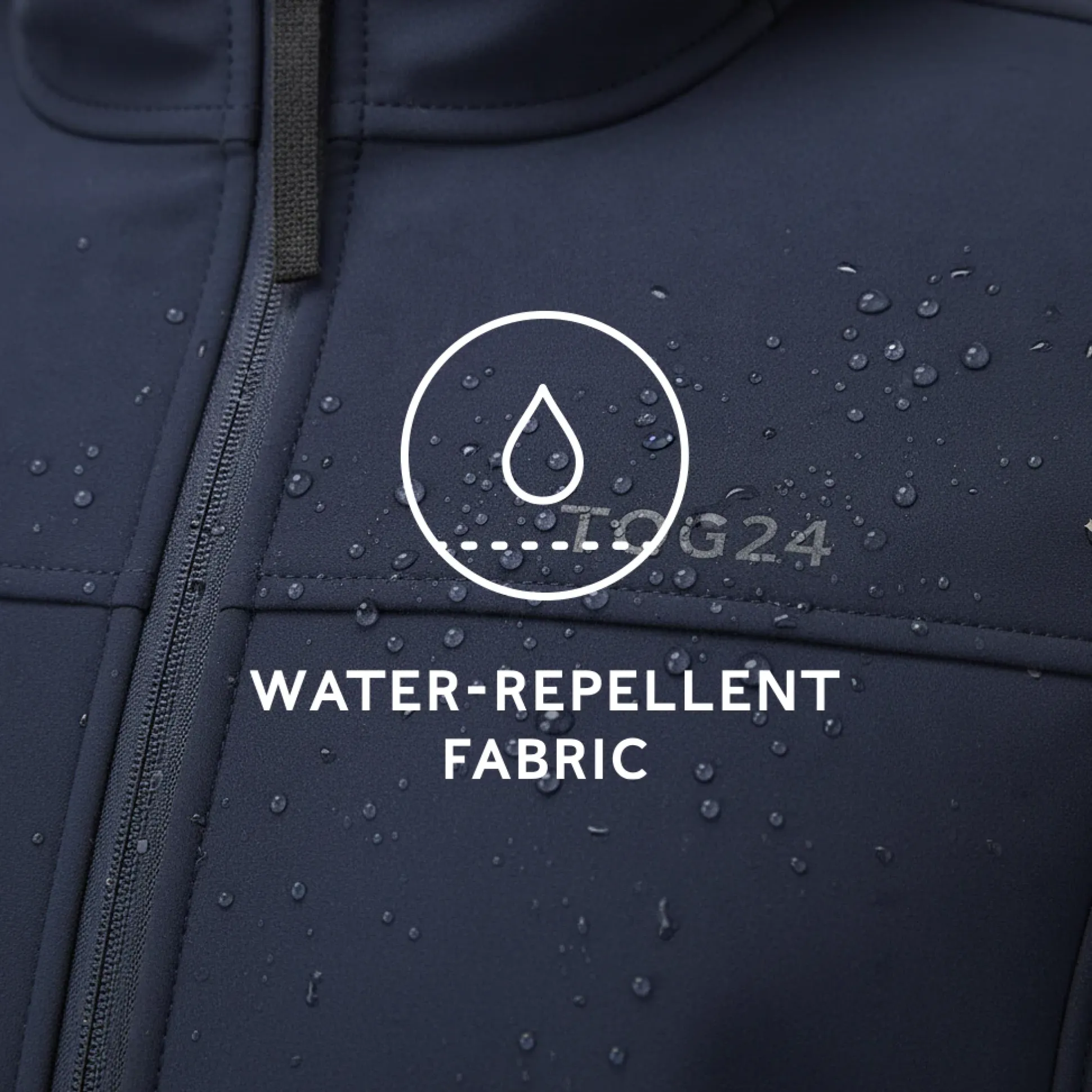 Feizor Mens Shower Resistant Softshell Hooded Jacket - Navy