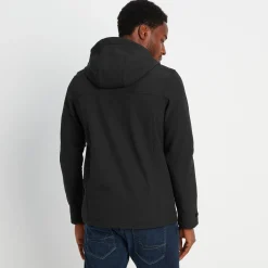 Feizor Mens Shower Resistant Softshell Hooded Jacket - Black