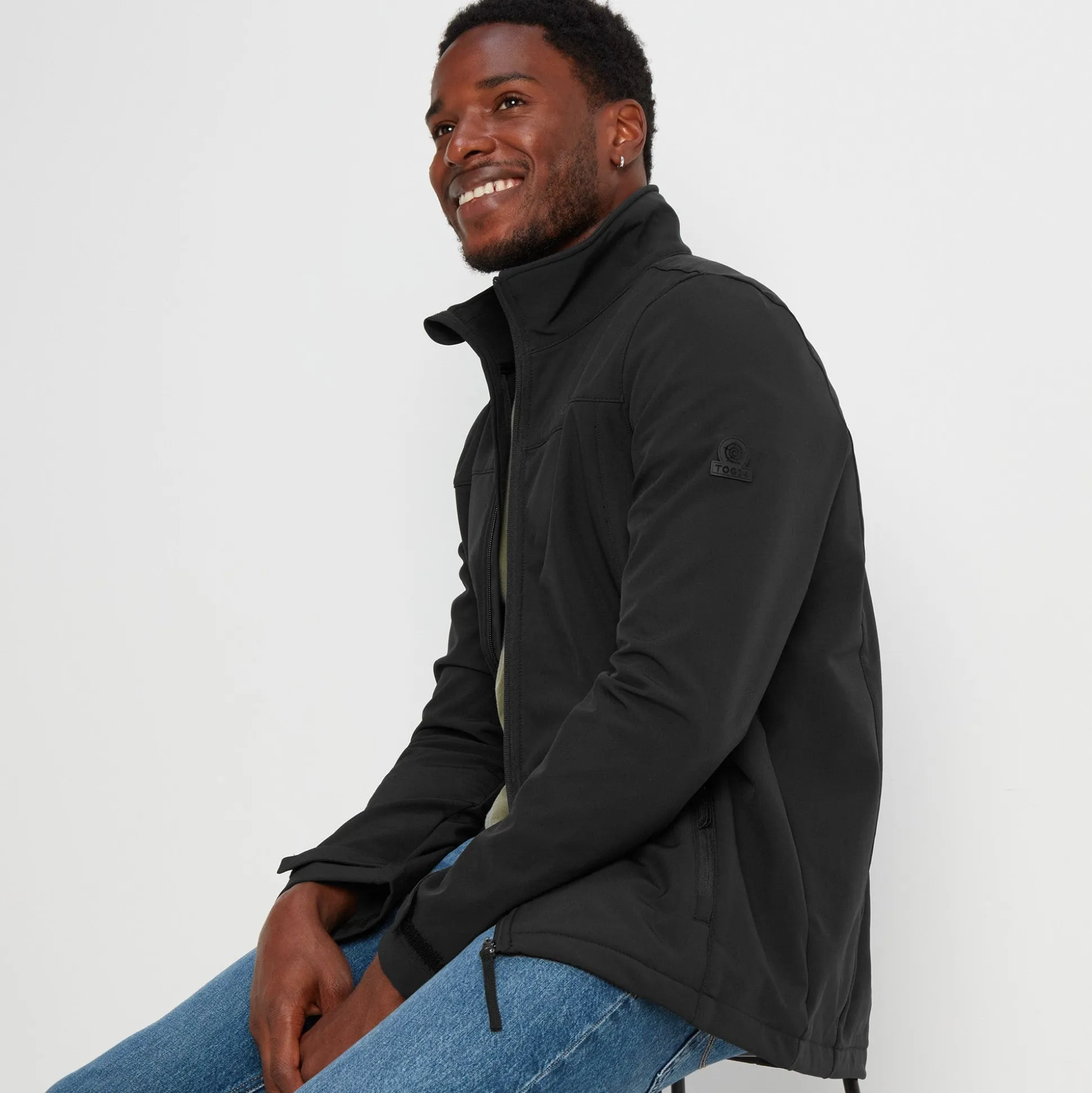 Feizor Mens Shower Resistant Softshell Jacket - Black