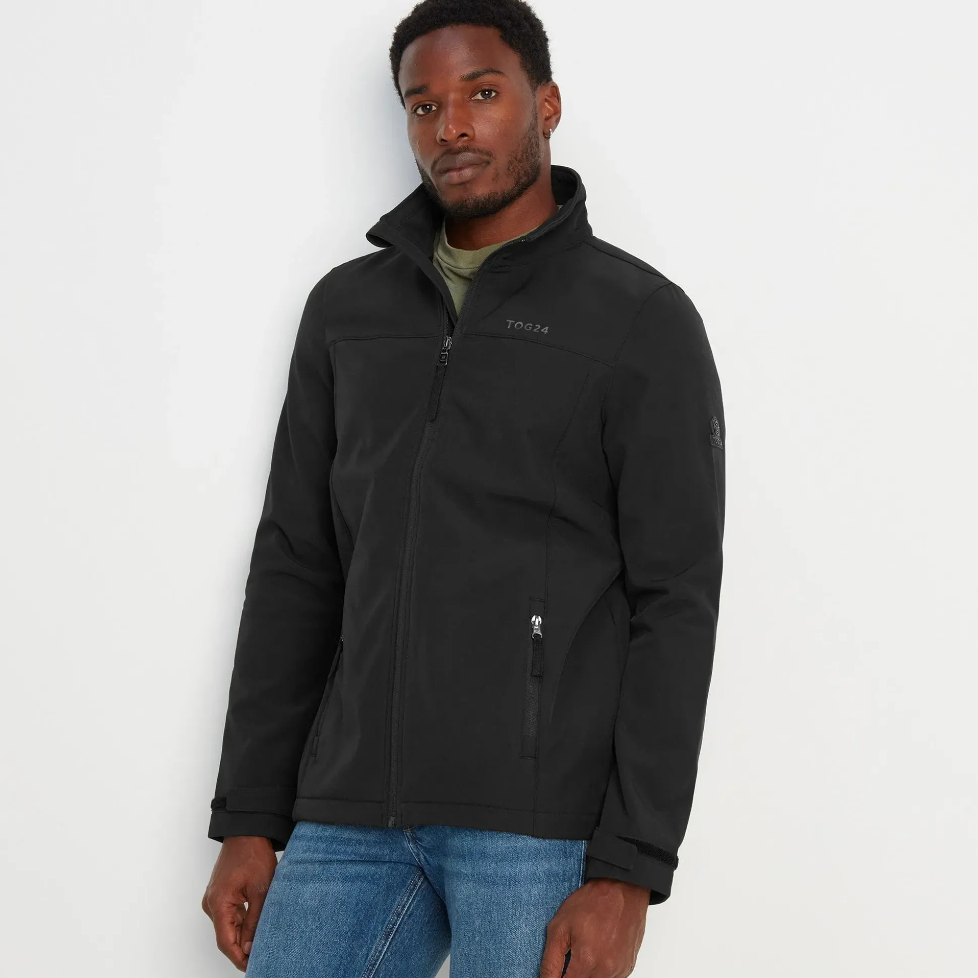 Feizor Mens Shower Resistant Softshell Jacket - Black